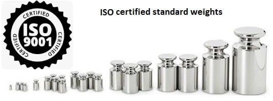 ISO certified weight standard