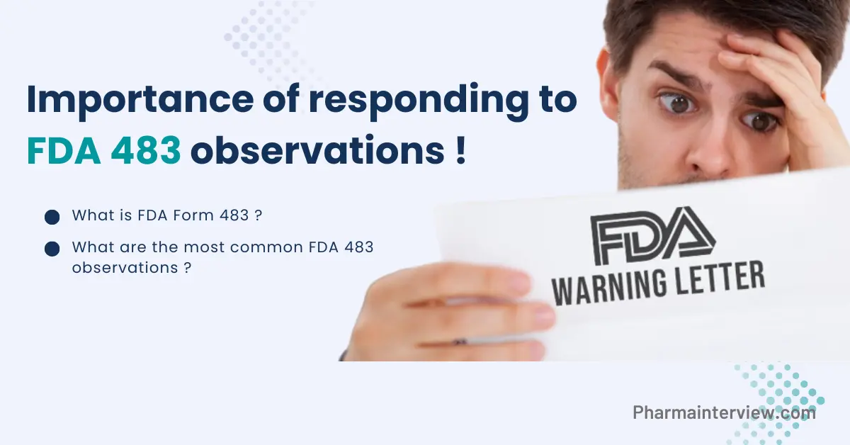 What is FDA Form 483 observation